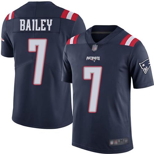 New England Patriots Football #7 Rush Vapor Untouchable Limited Navy Blue Men Jake Bailey NFL Jersey->youth nfl jersey->Youth Jersey